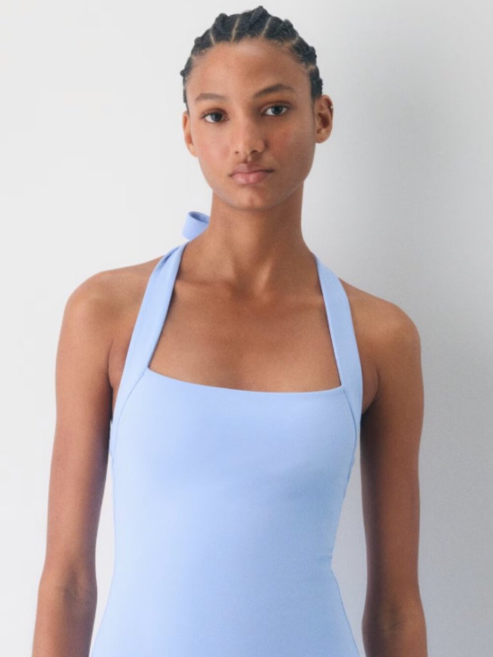 Aritzia Original Contour Optimum Halter Top Dayflower Blue Size Medium